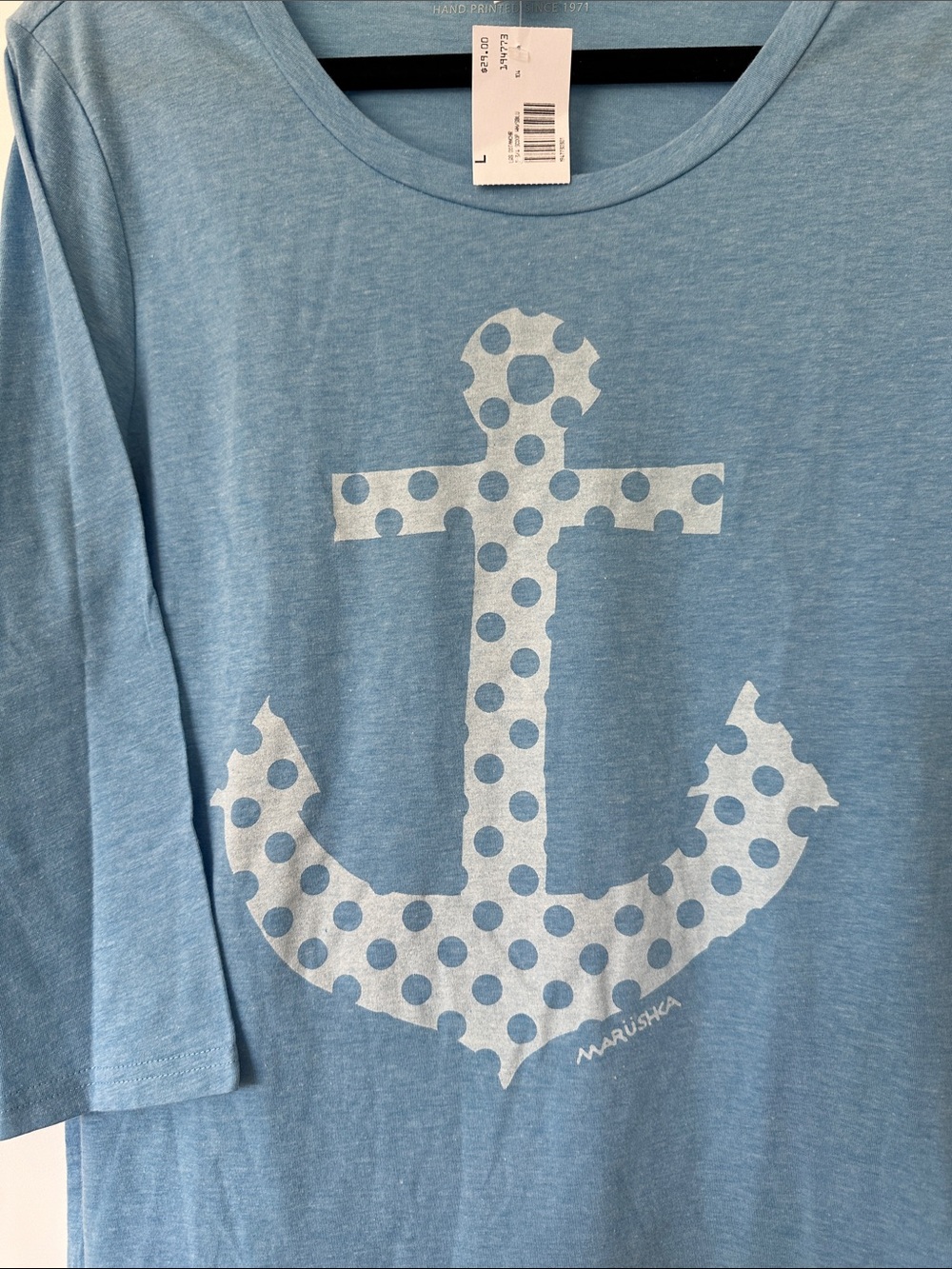 Marushka Light Blue Long-Sleeve Anchor Tee